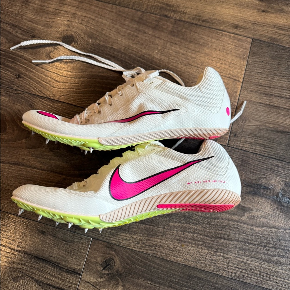 Nike Rival Sprint Cleats Spikes Sail / Fierce Pink ( 13 )